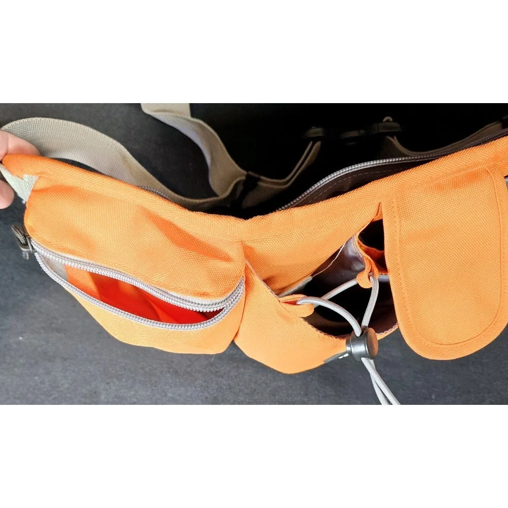 Sunhiker Fanny Pack Waist Pack Orange Multi Pockets Zip Hiking Walking‎ Running